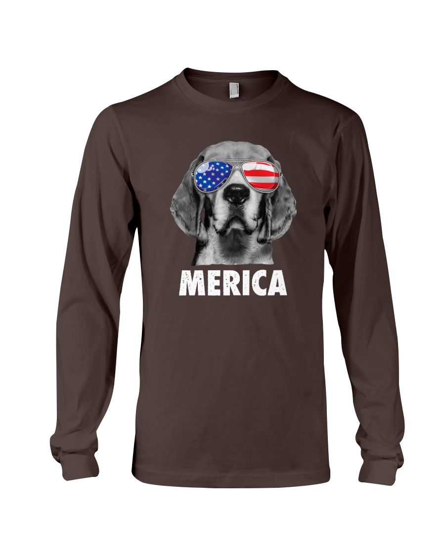 Beagle 4th of July Long Sleeve Tee