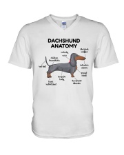 Dachshund Anatomy V-Neck T-Shirt thumbnail