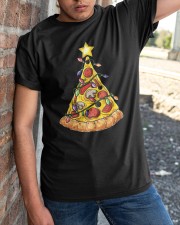 Pizza Christmas Tree Classic T-Shirt apparel-classic-tshirt-lifestyle-27