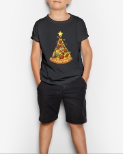 Pizza Christmas Tree Youth T-Shirt lifestyle-youth-tshirt-front-1