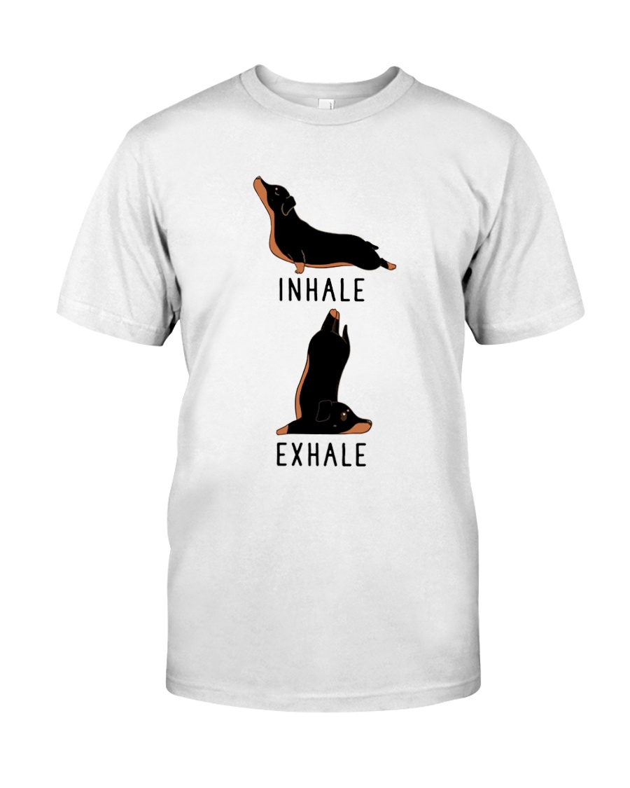 Inhale Exhale Dachshund Yoga Classic T-Shirt