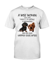 A Wise Woman and Dachshund Premium Fit Mens Tee thumbnail