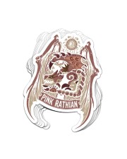 PINK RATHIAN - CREST Sticker tile