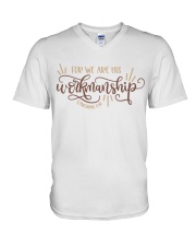 EPHESIANS 2:10 V-Neck T-Shirt tile