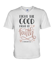 1 TIMOTHY 6:12 V-Neck T-Shirt tile