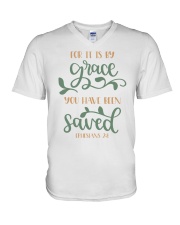EPHESIANS 2:8 V-Neck T-Shirt tile