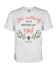LUKE 1:37 V-Neck T-Shirt tile
