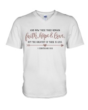 1 CORINTHIANS 13:13 V-Neck T-Shirt tile