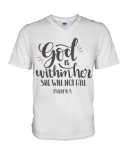 PSALMS 46:5 V-Neck T-Shirt tile
