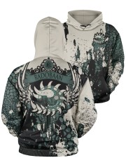 RADOBAAN - ALL OVER PRINT Men's All Over Print Hoodie aos-men-hoodie-ghosted-front-05