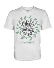 PROVERBS 17:17 V-Neck T-Shirt tile