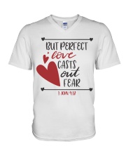 1 JOHN 4:18 V-Neck T-Shirt tile