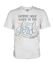 PROVERBS 16:3 V-Neck T-Shirt tile