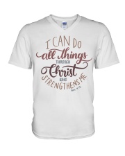 PHILIPPIANS 4:13 V-Neck T-Shirt tile