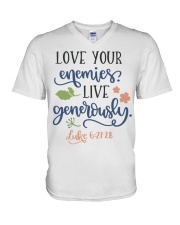 LUKE 6:27-28 V-Neck T-Shirt tile