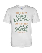 EPHESIANS 2:8 V-Neck T-Shirt tile