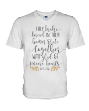 ACTS 2:46 V-Neck T-Shirt tile