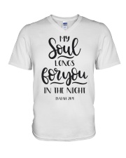 ISAIAH 26:9 V-Neck T-Shirt tile