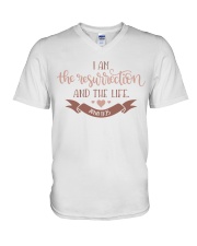 JOHN 11:25 V-Neck T-Shirt tile