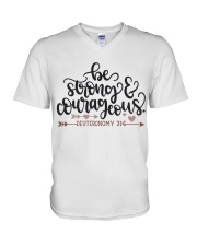 DEUTERONOMY 31:6 V-Neck T-Shirt tile