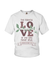 LAMENTATIONS 3:22 Youth T-Shirt tile