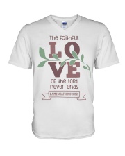 LAMENTATIONS 3:22 V-Neck T-Shirt tile