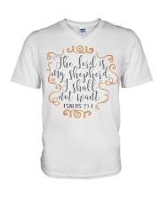 PSALMS 23:1 V-Neck T-Shirt tile