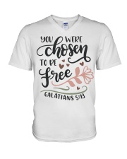 GALATIANS 5:13 V-Neck T-Shirt tile