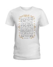 1 CORINTHIANS 13:4-8 Ladies T-Shirt tile
