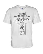 PROVERBS 10:17 V-Neck T-Shirt tile