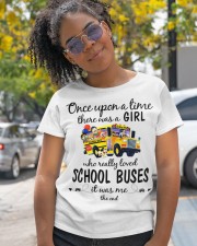 Once Upon a Time There was a Girl Who really loved School buses - motivational Gift Classic T-Shirt apparel-classic-tshirt-lifestyle-front-248