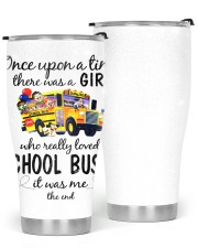 Once Upon a Time There was a Girl Who really loved School buses - motivational Gift Glitter Tumbler tile