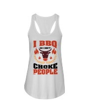 I BBQ so i don't choke people Ladies Flowy Tank tile