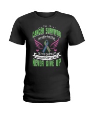 Never-give-up-Metastatic-Breast-Cancer Ladies T-Shirt thumbnail