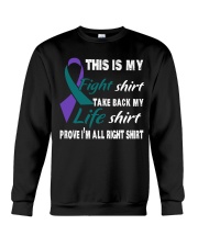 domestic-sexual-volence-teal-purple-myshirt Crewneck Sweatshirt thumbnail