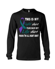 domestic-sexual-volence-teal-purple-myshirt Long Sleeve Tee thumbnail