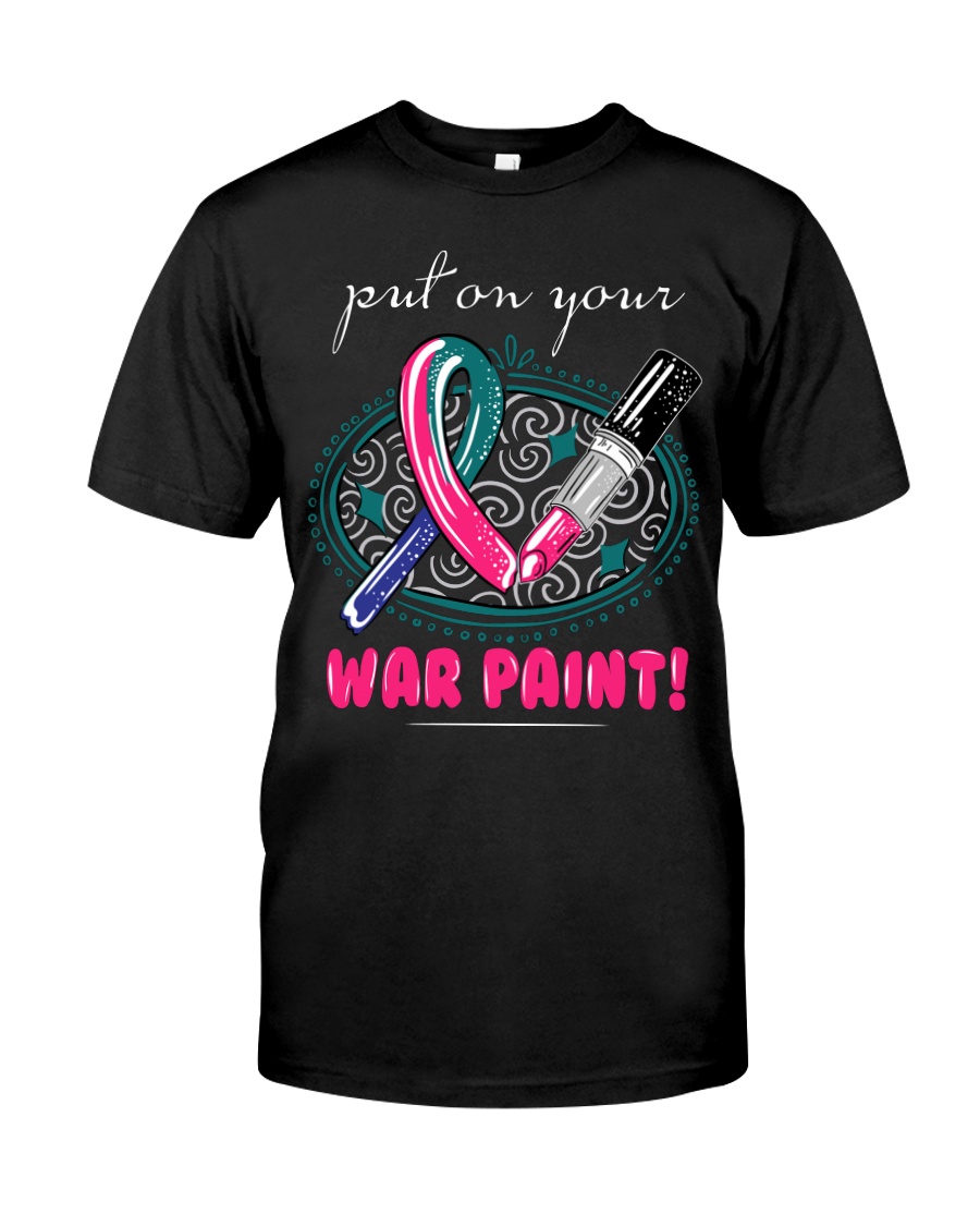 thyroid-cancer-teal-blue-pink-color Classic T-Shirt