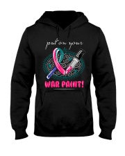 thyroid-cancer-teal-blue-pink-color Hooded Sweatshirt thumbnail
