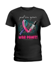 thyroid-cancer-teal-blue-pink-color Ladies T-Shirt thumbnail