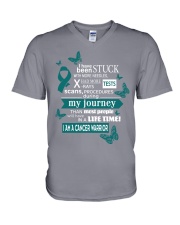 ovarian-cancer-teal-STUCK V-Neck T-Shirt thumbnail