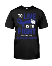colon-cancer-darkblue-lfi Classic T-Shirt front