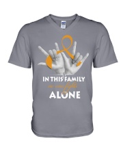 appendix-cancer-amber-fight-together V-Neck T-Shirt thumbnail
