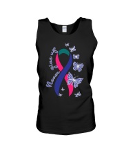 thyroid-cancer-teal-blue-pink-never Unisex Tank thumbnail