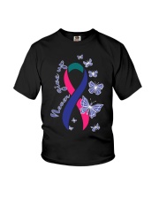 thyroid-cancer-teal-blue-pink-never Youth T-Shirt thumbnail