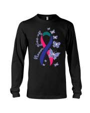 thyroid-cancer-teal-blue-pink-never Long Sleeve Tee thumbnail