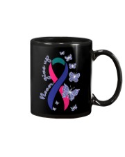 thyroid-cancer-teal-blue-pink-never Mug thumbnail
