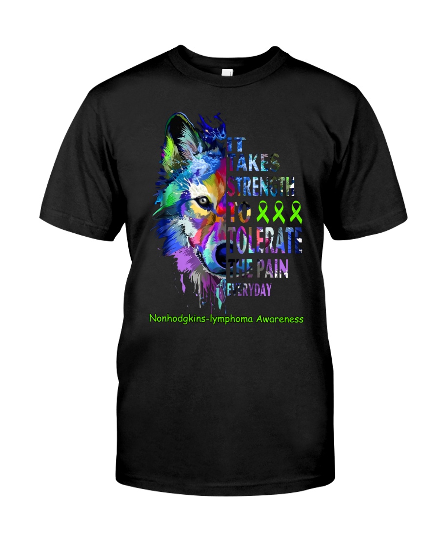 nonhodgkins-lymphoma-limegreen-strngttt Classic T-Shirt
