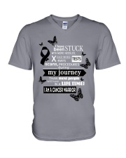 melanoma-cancer-black-STUCK V-Neck T-Shirt thumbnail