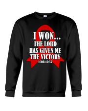 blood-cancer-red-victory Crewneck Sweatshirt thumbnail