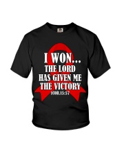 blood-cancer-red-victory Youth T-Shirt thumbnail
